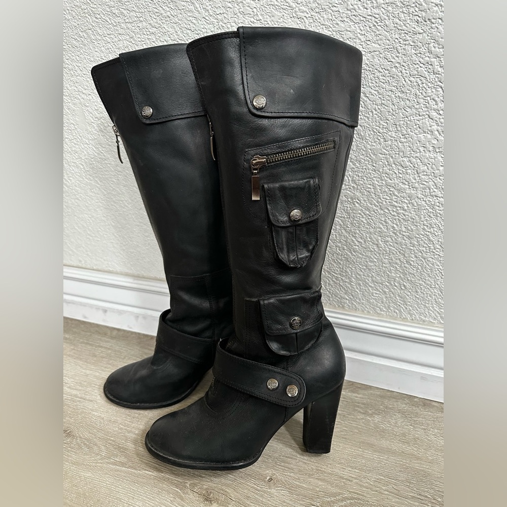 Harley Davidson Knee-High Leather Boots